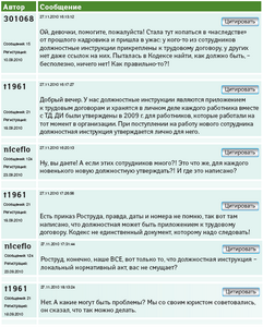 должностная инструкция приложение к трудовому договору образец